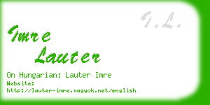 imre lauter business card